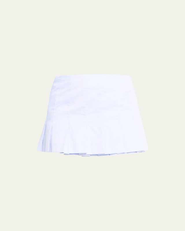 Pleated Wrap Micro Skirt
