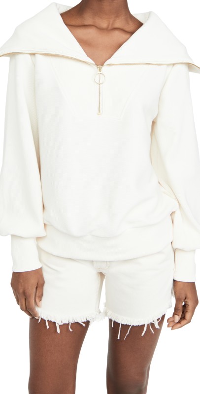 Varley Vine Half Zip Ivory