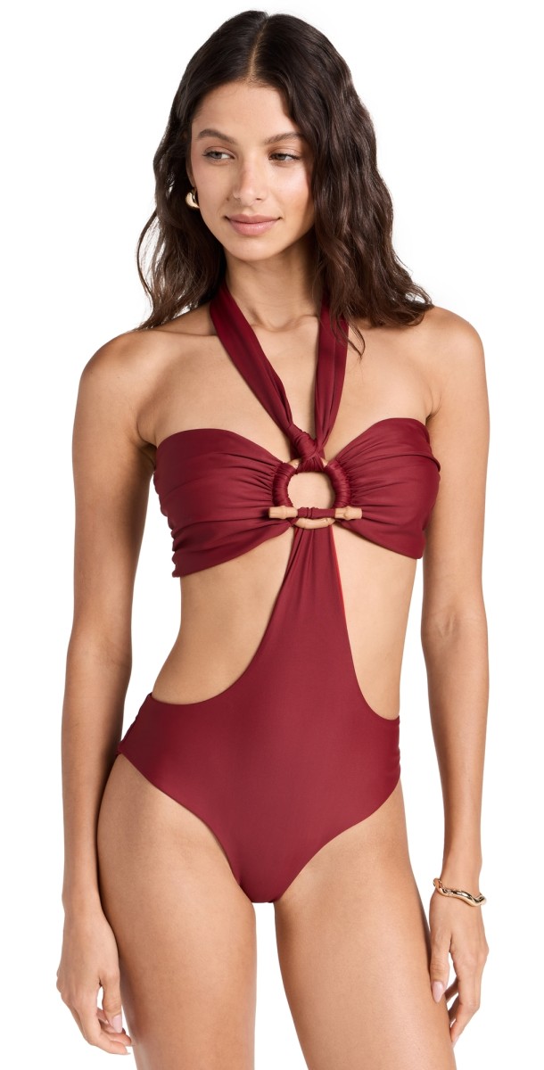 Johanna Ortiz Sacred Valley One Piece Azucena Burgundy