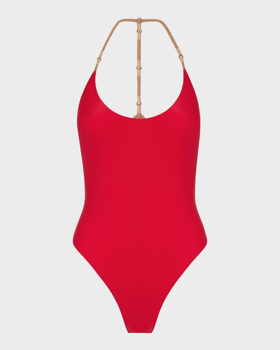 Solid Layla Brazilian One-Piece Swimsuit