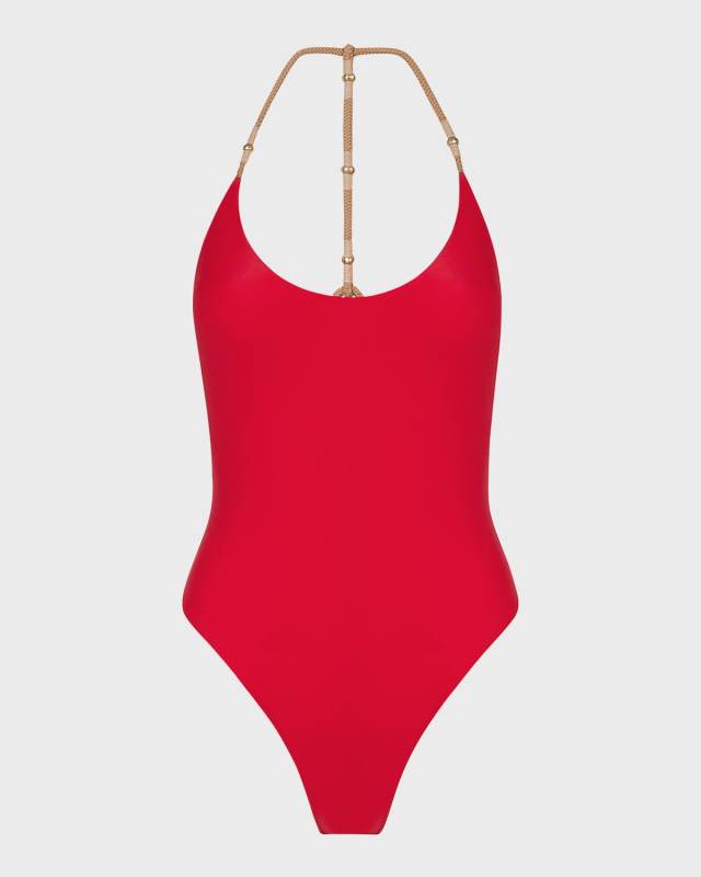 Solid Layla Brazilian One-Piece Swimsuit