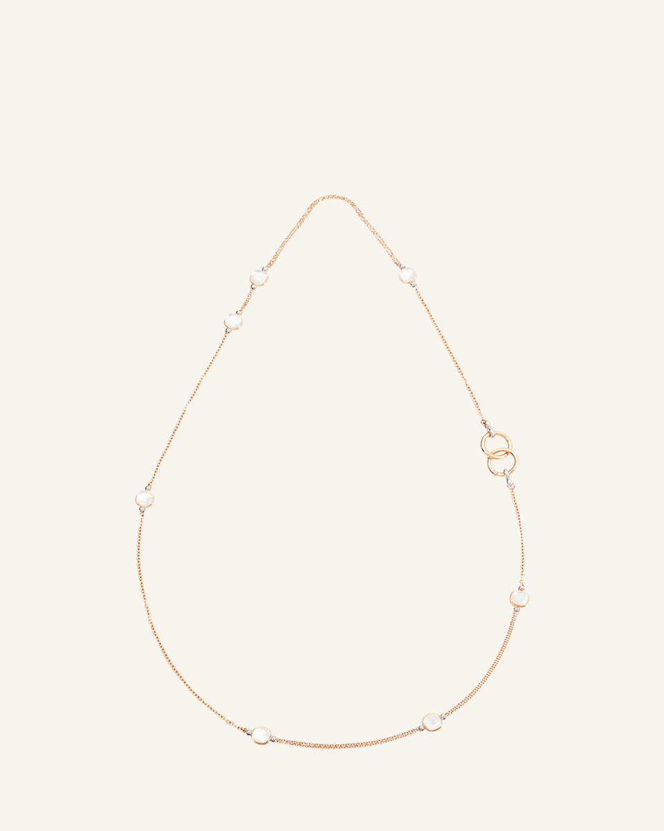 Nudo 18K Rose Gold Necklace with White Topaz and Mother-of-Pearl