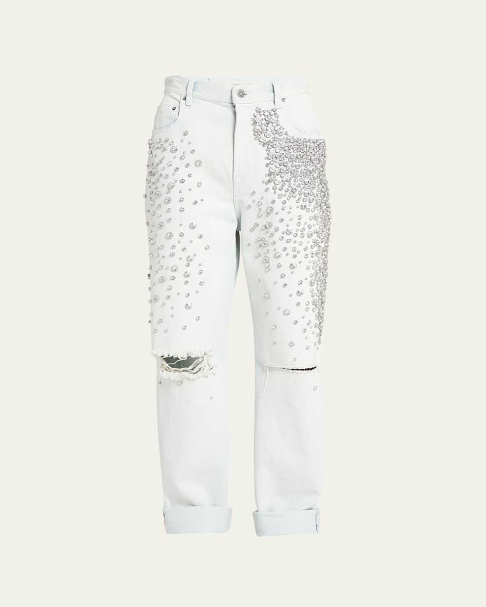 Kim Bleached Jeans with Crystals