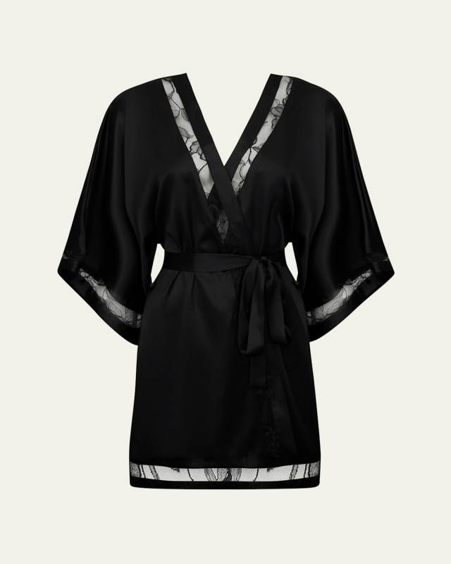 Adorable En Sexy Lace-Inset Mini Kimono