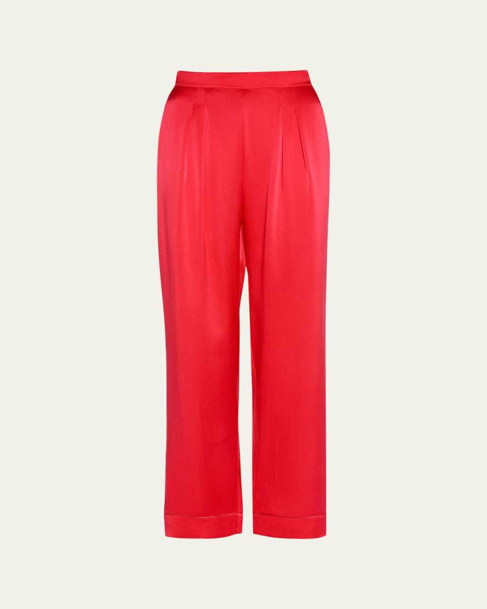 Mondain Pleated Silk Pajama Pants