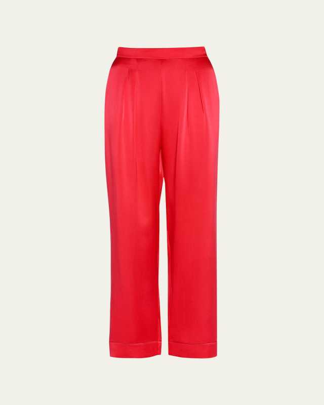 Mondain Pleated Silk Pajama Pants