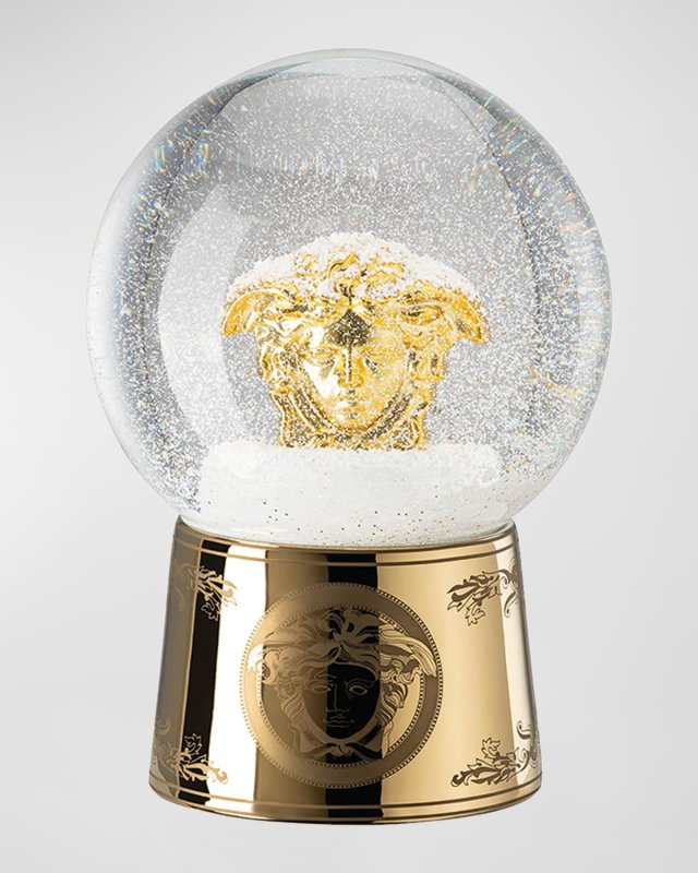 Gold Medusa Snow Globe - Large