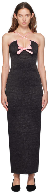 SUPER YAYA Black Alexa Maxi Dress