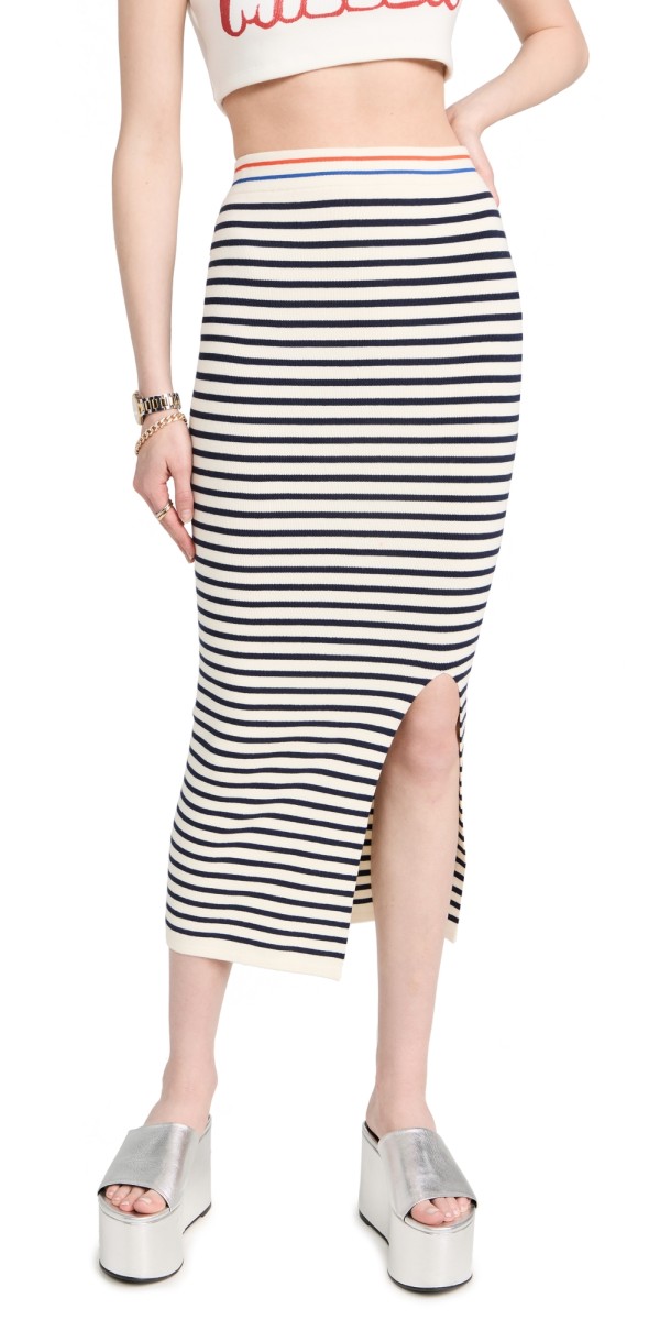 KULE The Dee Skirt Cream/Navy