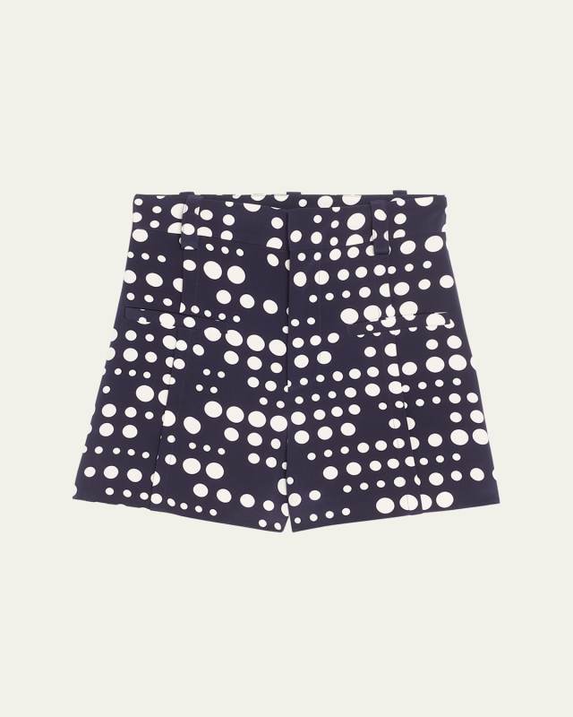 Dot Dotism Printed High Waisted Shorts