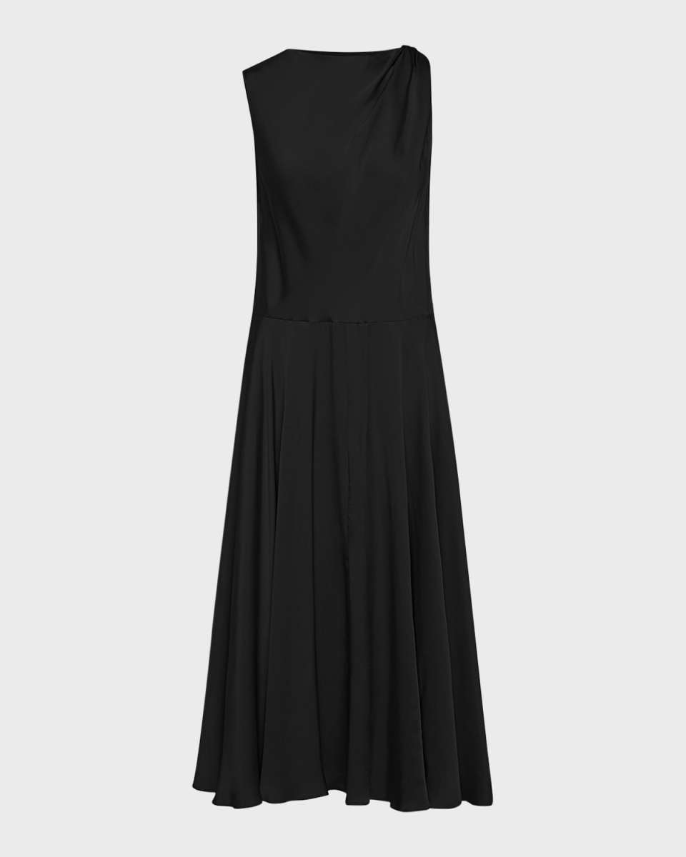 Sadie Twisted Sleeveless Silk Midi Dress