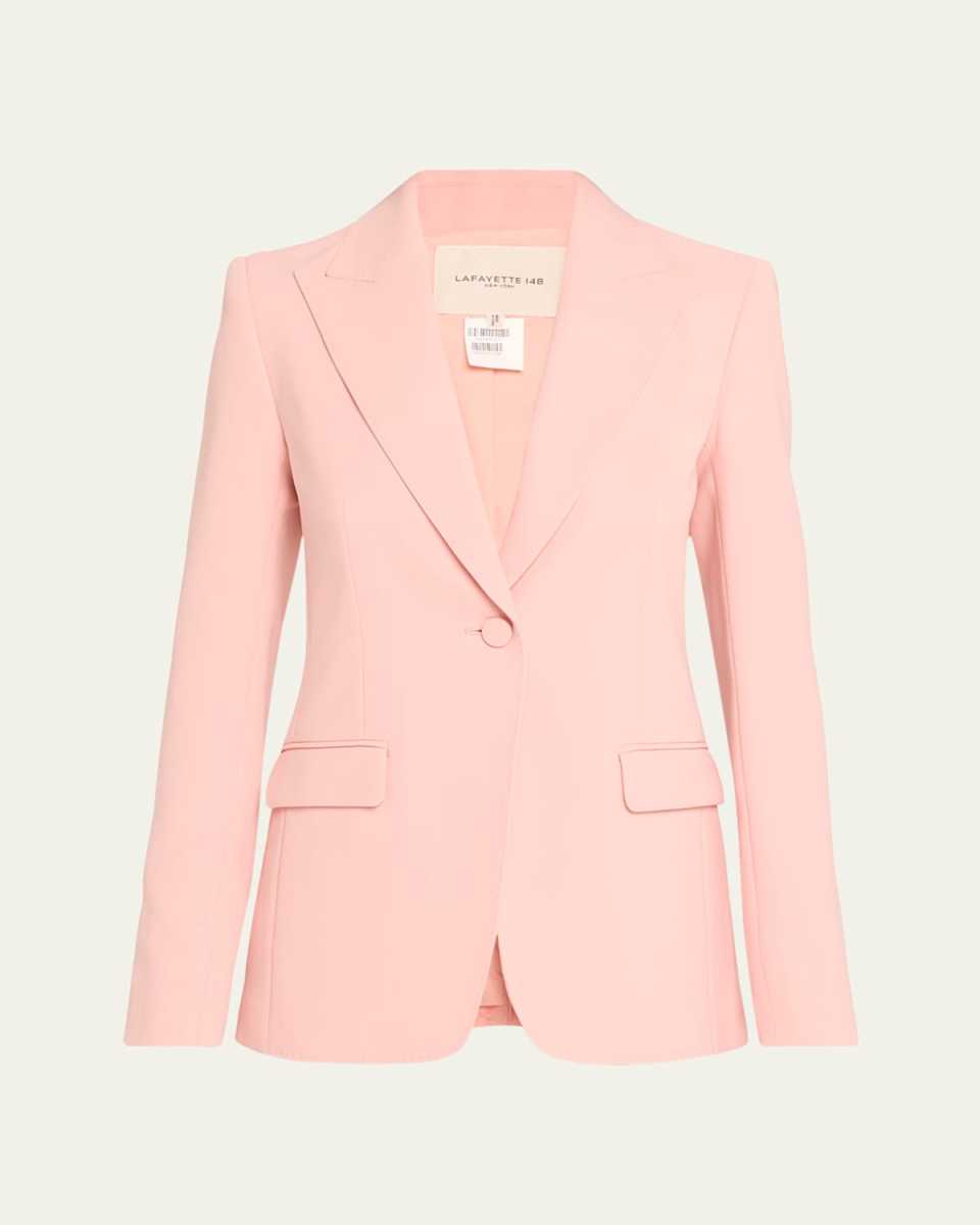 Single-Button Finesse Crepe Blazer