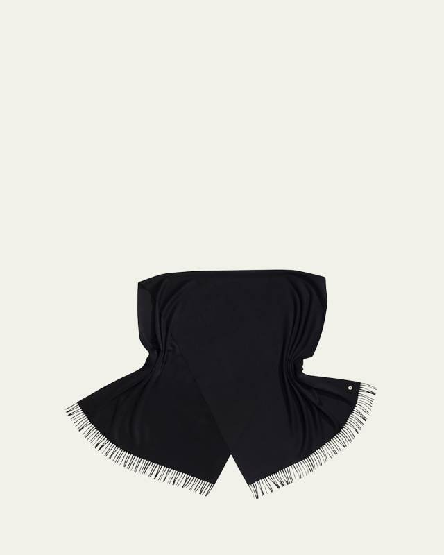 Cashmere Fringe-Trim Opera Stole