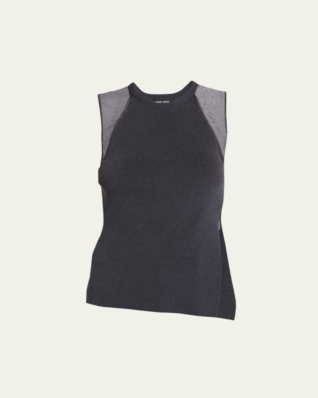 Asymmetric Jersey Tank Top