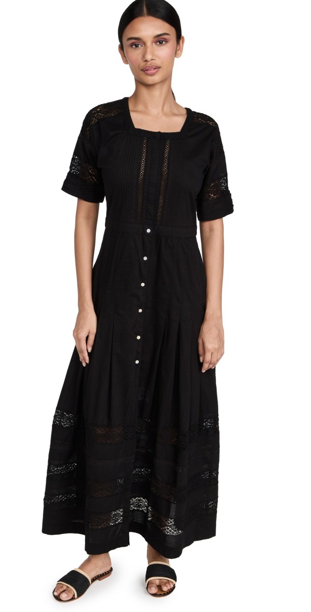 LoveShackFancy Edie Dress White