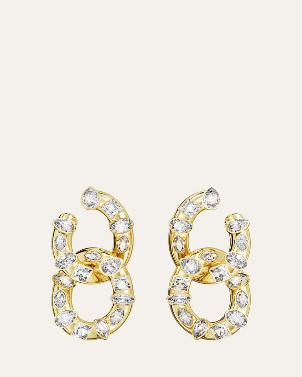 Dextera Mix-Cut Crystal Hoop Earrings
