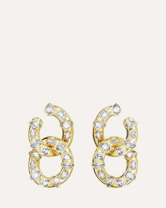 Dextera Mix-Cut Crystal Hoop Earrings