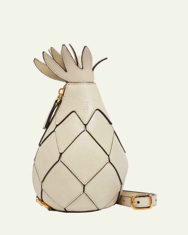 Bananas Pineapple Crossbody Bag in Calfskin Leather