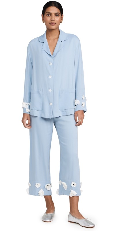 Sleeper The Bloom Party Pajama Set Blue
