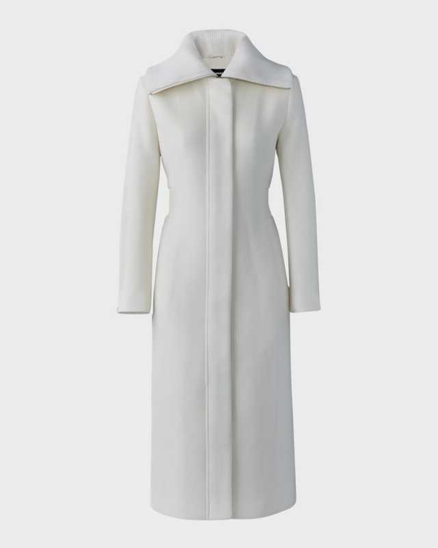 Clarice Long Double-Face Wool Coat