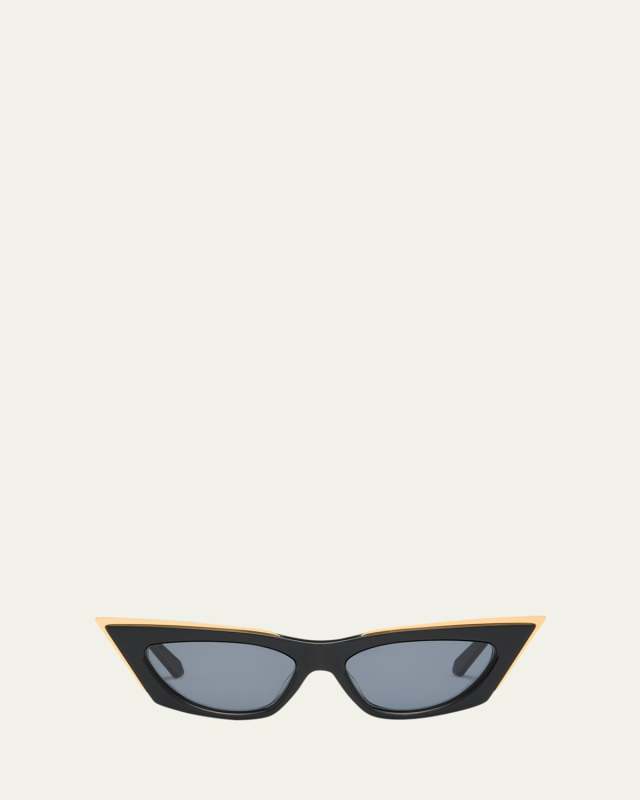 V-Goldcut I Cat-Eye Acetate & Titanium Sunglasses