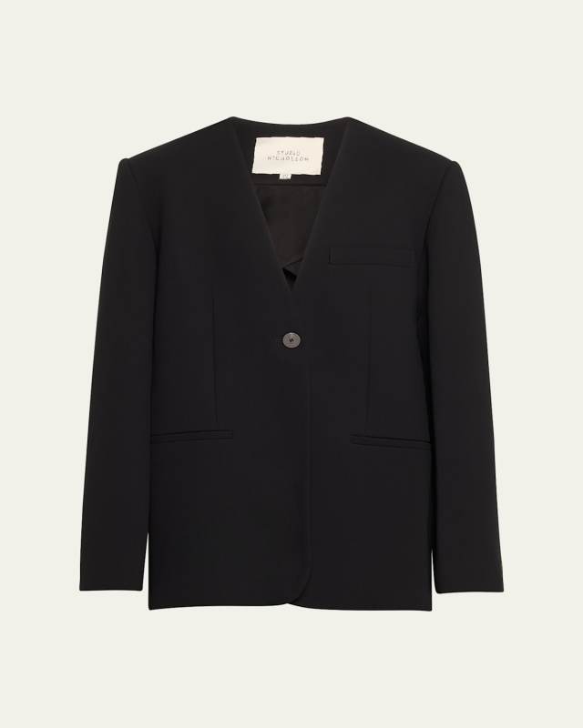 Collarless Tailored Blazer