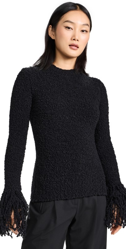 AMI Fringesweater Black