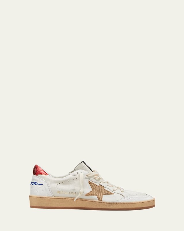 Ballstar Mixed Leather Low-Top Sneakers
