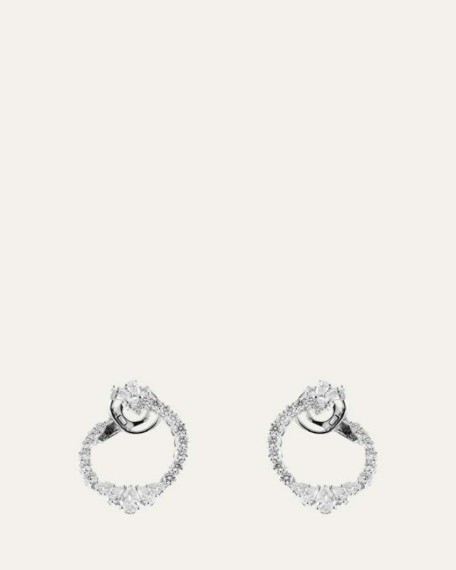 White Gold Earrings with Diamonds, 2.52tcw
