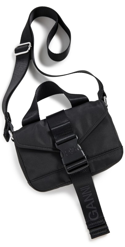 GANNI Recycled Tech Mini Satchel Black