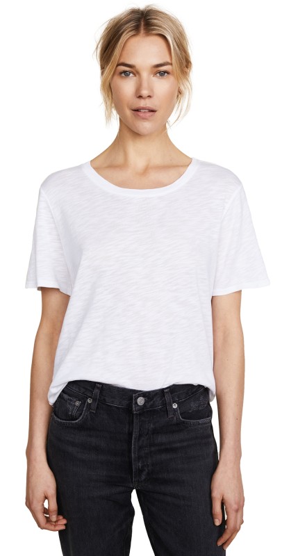 Splendid Slub Crew Tee White