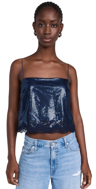 CAMI NYC Marceli Sequin Camisole Dark Mirage