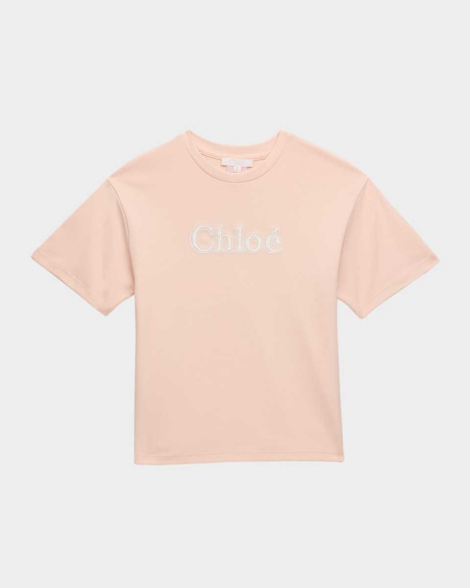 Girl's Logo Embroidered T-Shirt, Size 4-