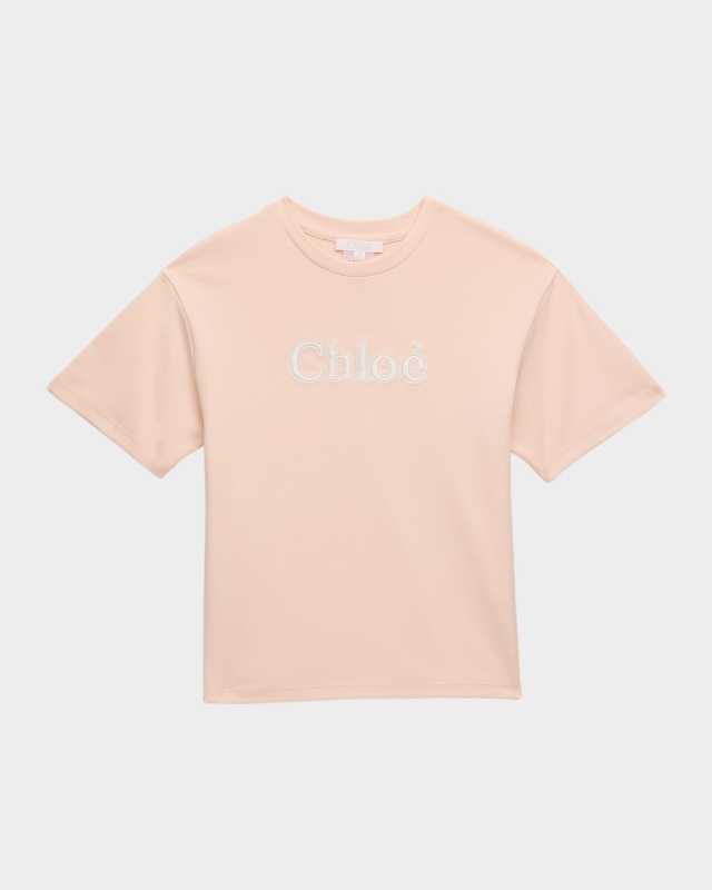 Girl's Logo Embroidered T-Shirt, Size 4-