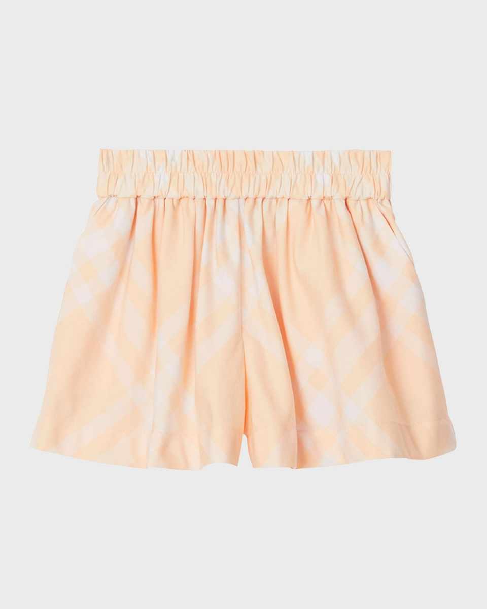 Girl's Marcy Cotton Check Shorts, Size 3-14
