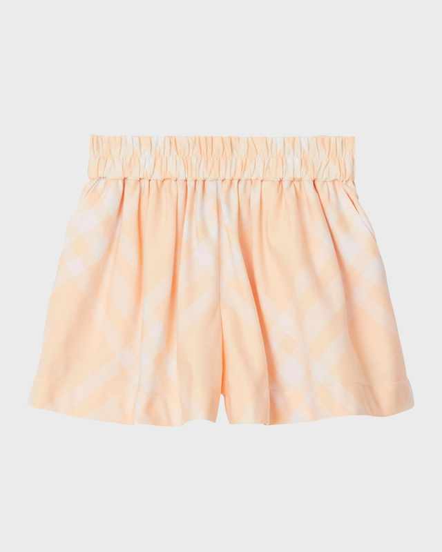 Girl's Marcy Cotton Check Shorts, Size 3-14