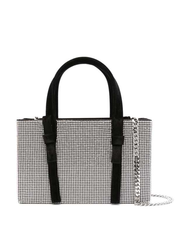 crystal-embellished bow tote bag