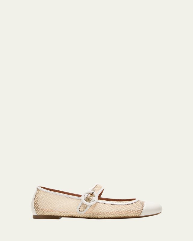 Solstice Net Mesh Mary Jane Ballerina Flats
