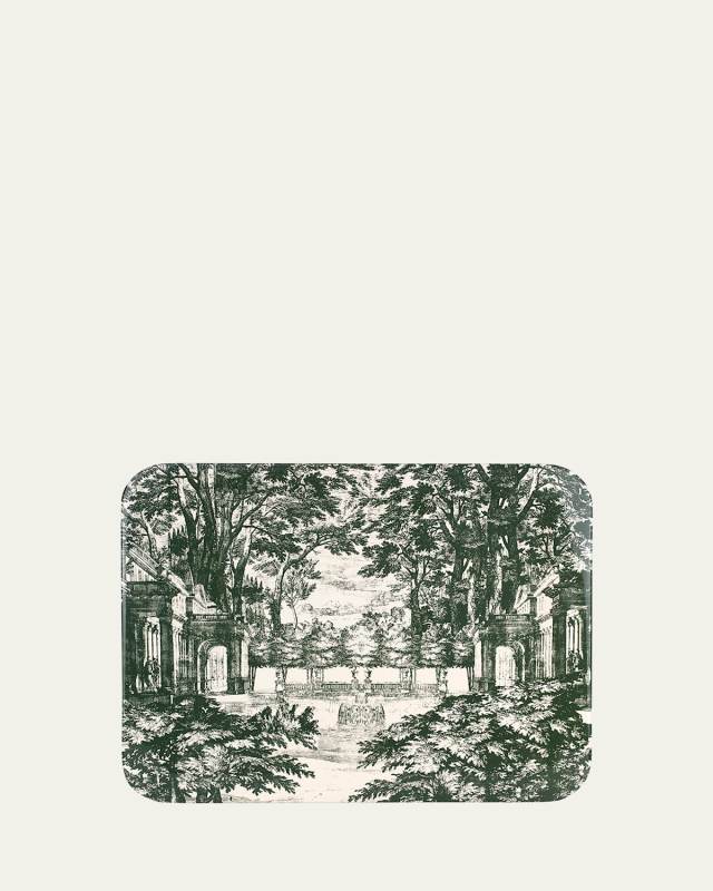 Tray 48X60cm - Giardino Settecentesco Green Ivory