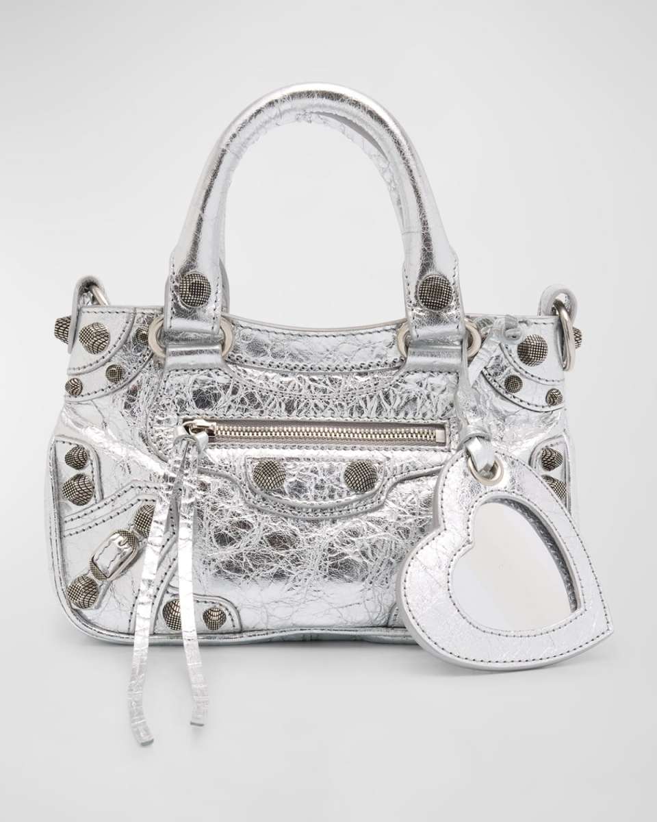 Neo Cagole Mini Metallic Leather Tote Bag