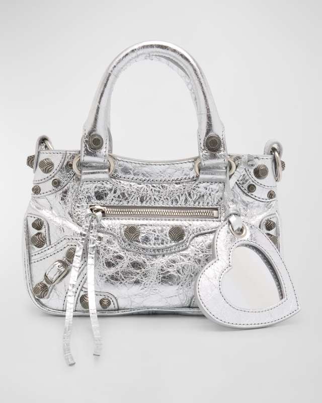 Neo Cagole Mini Metallic Leather Tote Bag