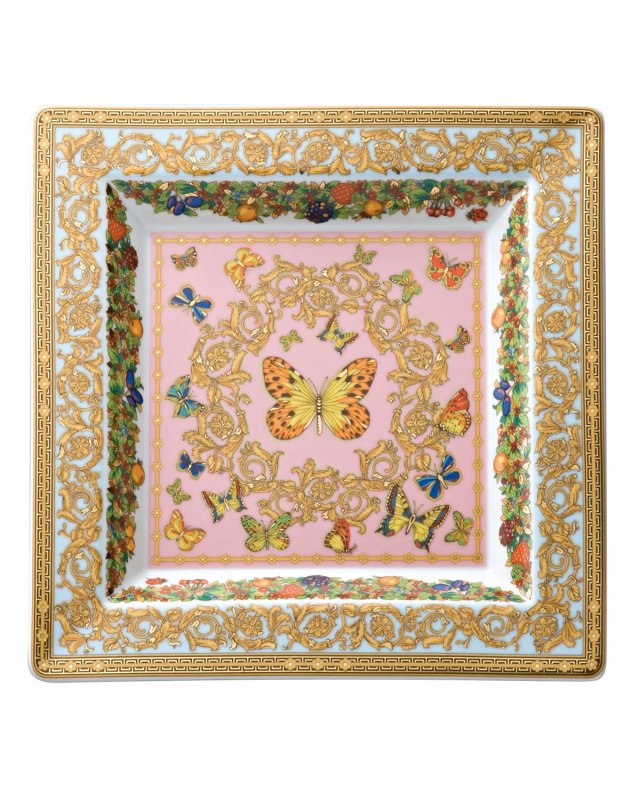 Butterfly Garden Square Tray
