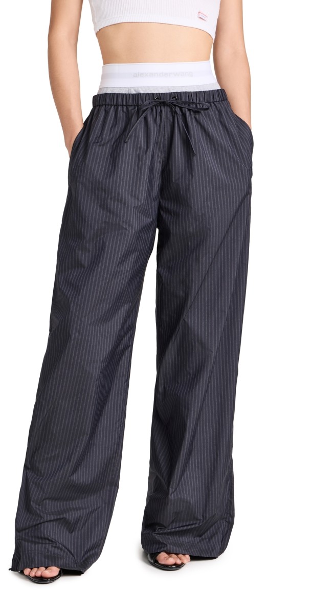 Alexander Wang Baggy Track Pants with Integrated Briefidnight