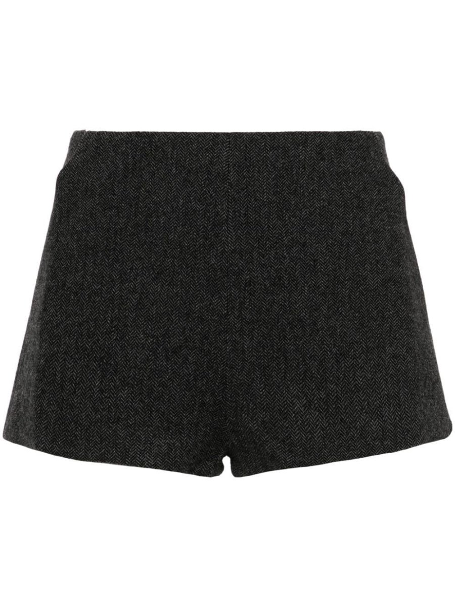 herringbone mini shorts