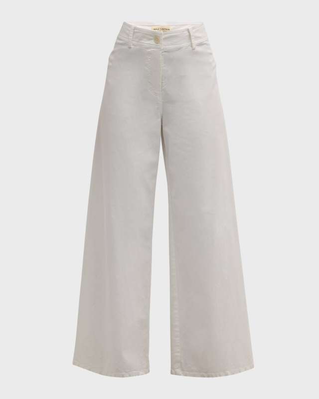 Megan Brushed Stretch Wide Leg Pants