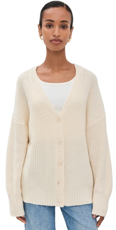 STAUD Matilda Cardigan Ivory