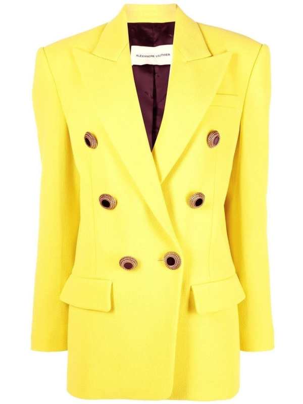 double-breasted wool blazer