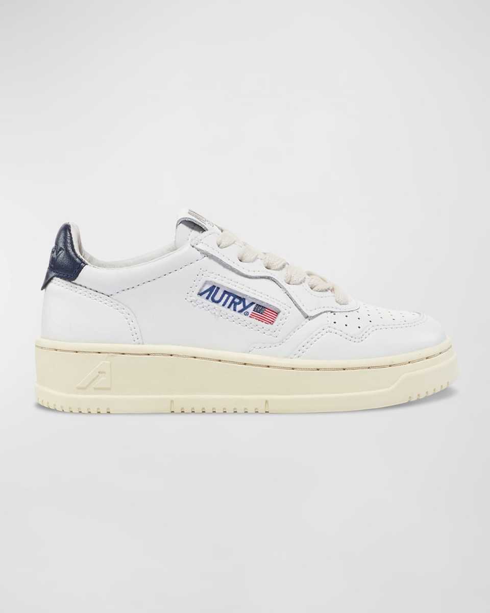 Kid's Medalist Low-Top Bicolor Leather Sneakers, Toddlers/Kids