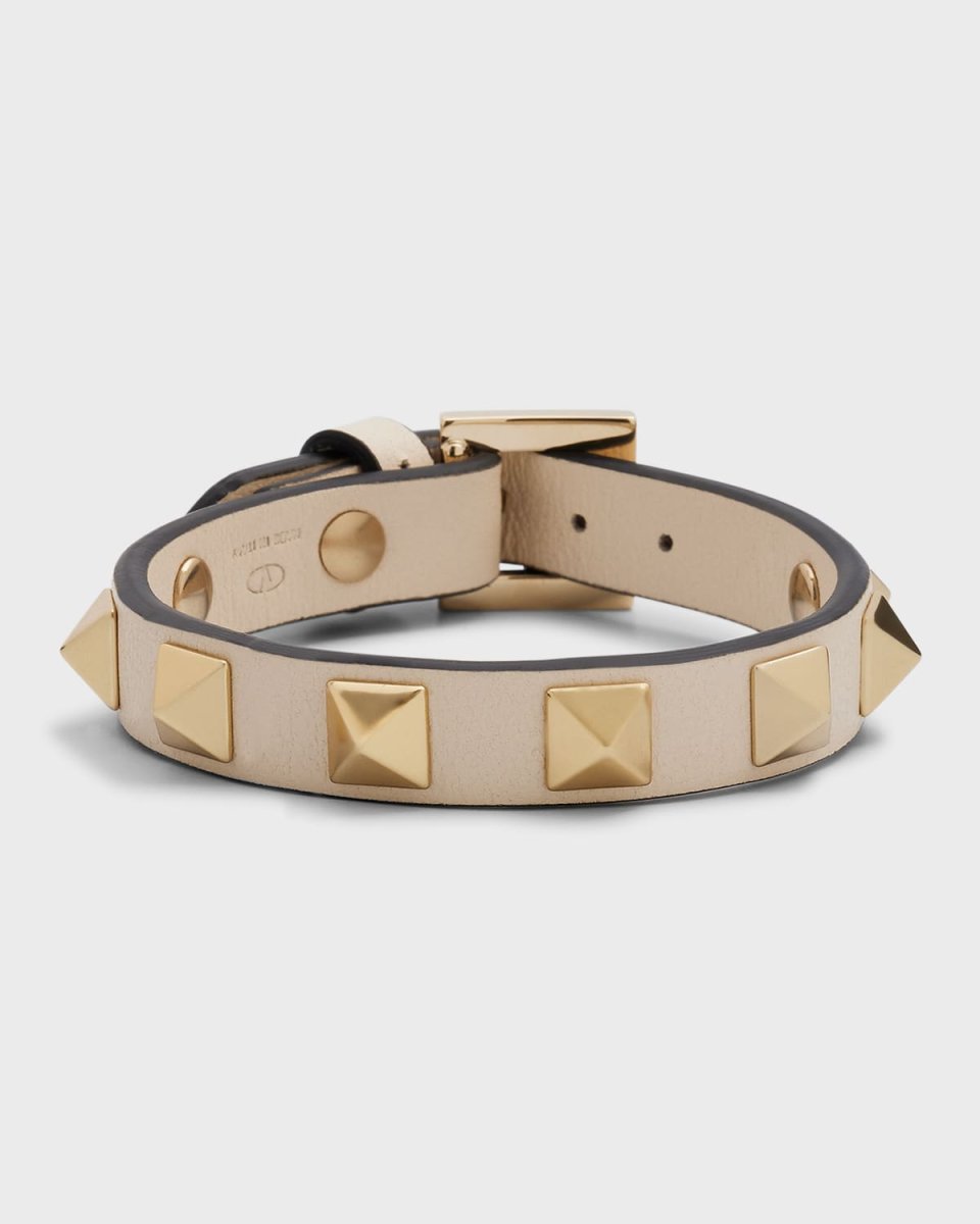 Rockstud Leather Buckle Bracelet