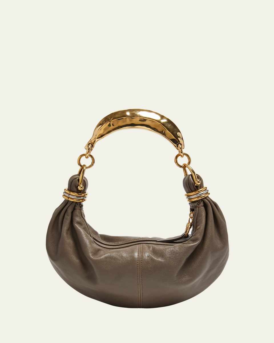 Bracelet Banana Shoulder Bag in Buffalo Leather